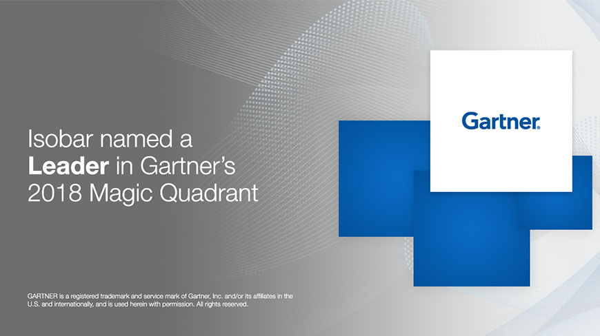 Isobar Named a Leader in Gartner 2018 Magic Quadrant for Global Digital Marketing Agencies